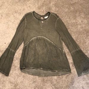 Olive Babydoll Shirt.